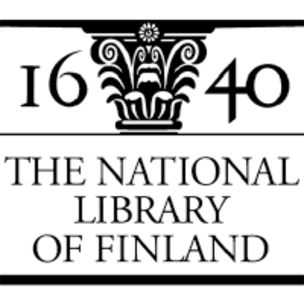 Image of pillar in middle with the year written so that 16 resides left of the pillar and 40 right of the pillar. Below reads The National Library of Finland
