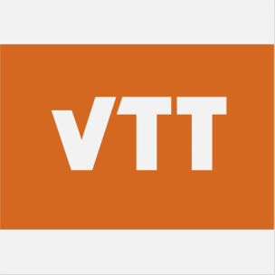 Orange background, VTT in white font