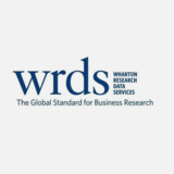 Dark blue font, wrds, Wharton Research Data Services, The Global Standard for Business Research