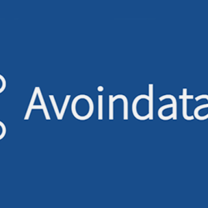 triangle with circles at each corner with a text saying avoindata.fi right to the logo